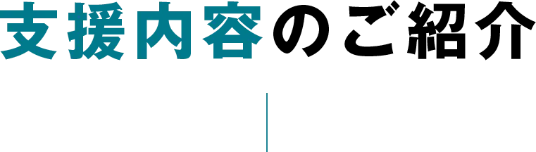 支援内容のご紹介